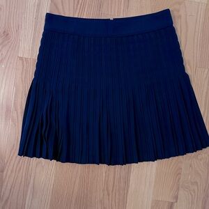 Navy Blue J.Crew Pleated Skirt